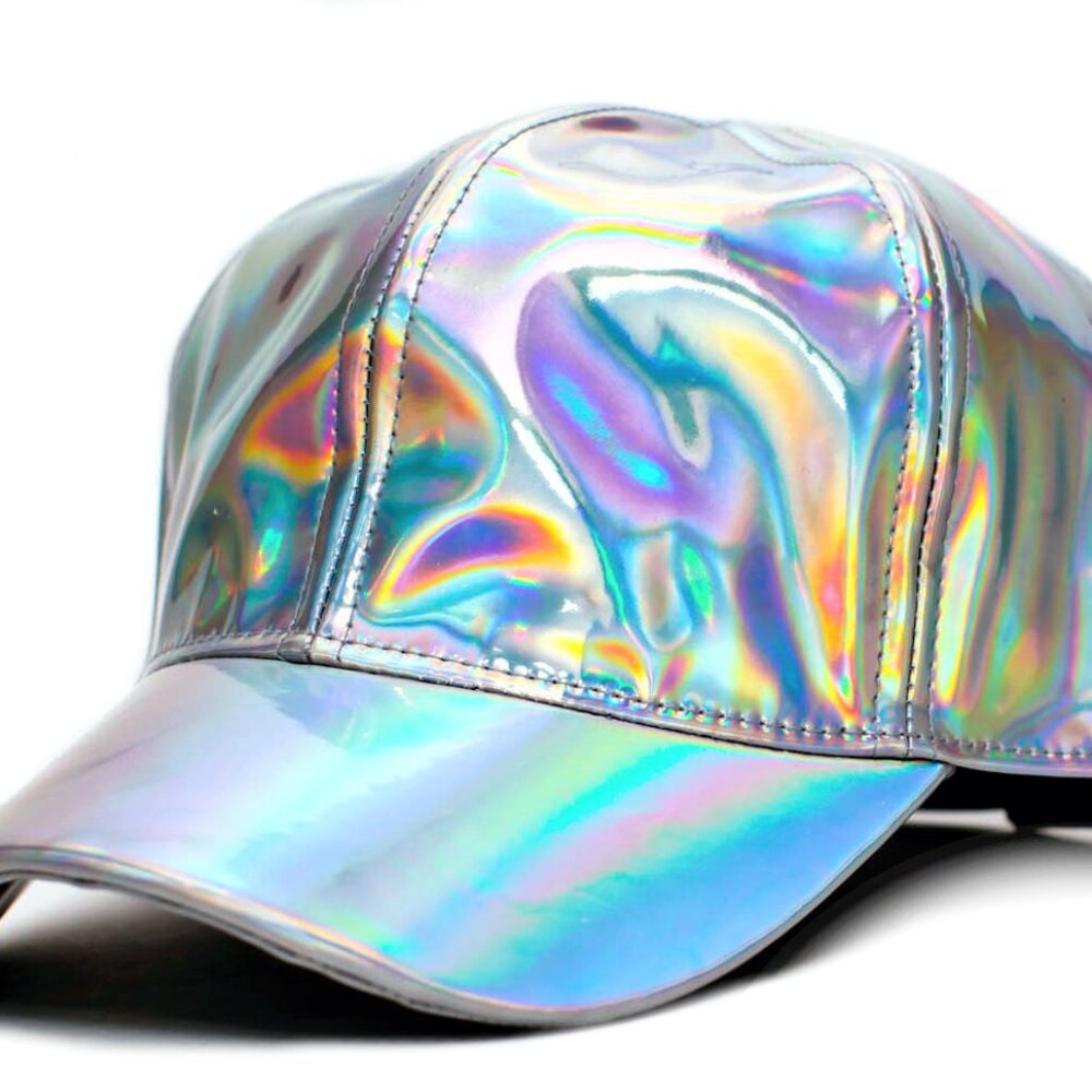 Back to The 80's Future Marty McFly Hat Curved Bill Rainbow Cap Adult